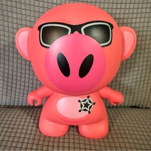 NWT MONSKEY Action Figure Pink Pig With Sunglasses Vinyl Figure Bigatron 8” Inch